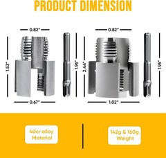 2Pcs Integrated Internal & External Pipe Threading Tool 1/2”&3/4” Water Pipe