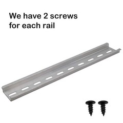 mxuteuk 3pcs DIN Rail Slotted Aluminum RoHS 8″ Inches Long 35mm Wide 7.5mm Hi…