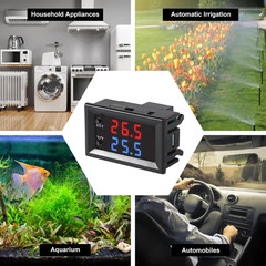 4Pcs DC 12V Electronic Temperature Controller Programmable -50 to 110 ℃ Heating/