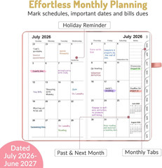 Pocket Planner 2026-2027, Weekly Monthly Planners for Purse, 3.5″ x 6″, July 202