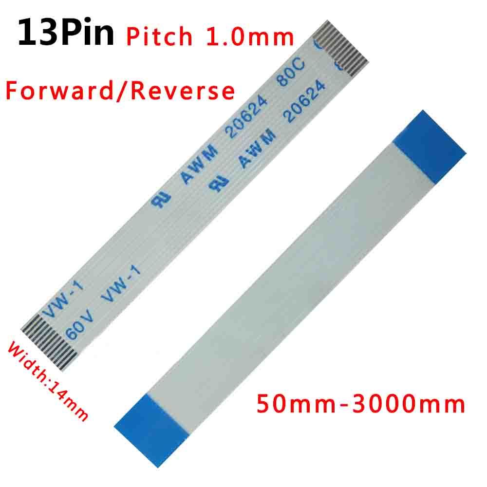 13Pin 13P FFC/FPC Flexible Flat Cable Pitch 1.0mm 80C 60V L:50mm-3000mm W:14mm
