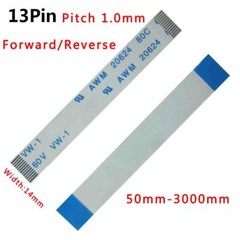 13Pin 13P FFC/FPC Flexible Flat Cable Pitch 1.0mm 80C 60V L:50mm-3000mm W:14mm