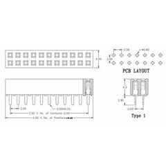 10Pcs 2mm 2.0mm Pitch 2×12 Pin 24 Pin Female Dual Straight Header Strip H=4.3mm