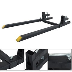 Tractor Bucket Clamp On Pallet Forks 60″ 2000lbs With Adjustable Stabilizer Bar