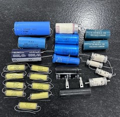 Vintage High Voltage Capacitor Lot Sprague Dearborn Hunts Nichicon 26 Pc Mixed