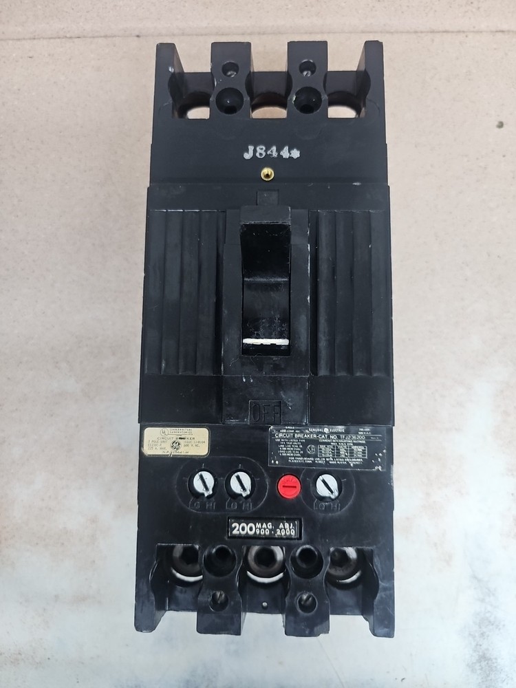 General Electric TFJ236200 Circuit Breaker 200 Amp 3 Pole 600 Vac Chipped