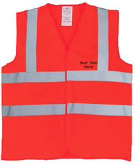 Personalised Embroidered Flame Retardant Hi Vis Sleeveless Waistcoat Safety Vest