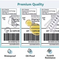 4″x6″ 1000 sheets Direct Thermal Shipping Labels for Printers Fanfold