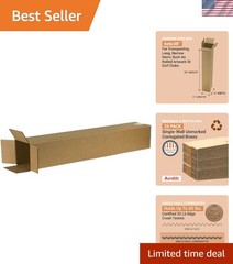 Long Boxes 6″L x 6″W x 38″H 25-Pack Tall Corrugated Cardboard Box for Shippin…