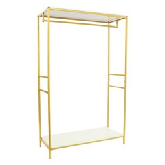 120*45*190cm Clothing Display Rack 20mm Square Tube Garment Rack For Shop & Home