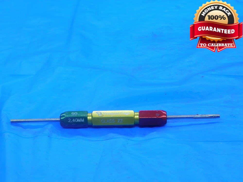 2.400 & 2.600 CL ZZ METRIC PIN PLUG GAGE GO NO GO 2.000 +.400 2 .0945 2.40 2.60