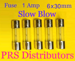 Fuse 1A 250V 6X30mm SLOW BLOW Glass Fuse AGC 1 Amp 250 Volt 5 pieces USA SELLER