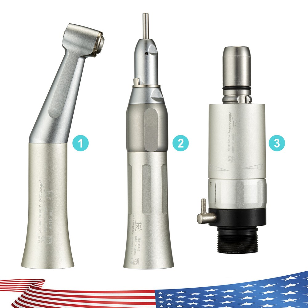 NSK Style Dental High/Low Speed Handpiece Kit E-generator LED Turbine 2/4Hole DM