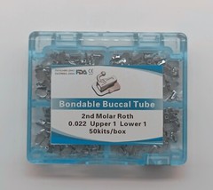 50Sets Dental Orthodontic Buccal Tube 1st 2nd Molar Roth/MBT 022/018 Mesh Base