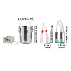 Uimoso Portable Goat Milking Machine with 1.8 Gal / 7 L Bucket for Livestock