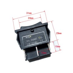 DPDT 20A Maintained Rocker Switch 6 PIN (on) off (on) 12V 24V DC 1/4 quick plug