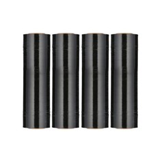 4 Rolls 18″x1000′ (100 Gauge) Bundling Stretch Film Hand Shrink Wrap, Dark Black
