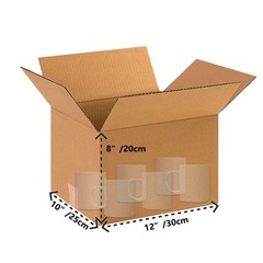 12 x 10 x 8 in. Cardboard Shipping Box 5/15 Pack | Business/Home Mailing