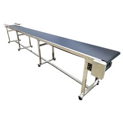 Electric 177×15.7in Industrial PVC Belt Conveyor 110V Two Guardrails Speed Adust