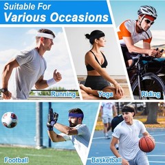 Sweatbands Sport Headbands for Men & Women, 10 Pcs Sweat Head Bands Moisture Wic
