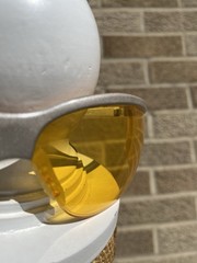 AOS Metaliks Sport Safety Glasses Dark Yellow Tint Metal Frame Anti-Scratch