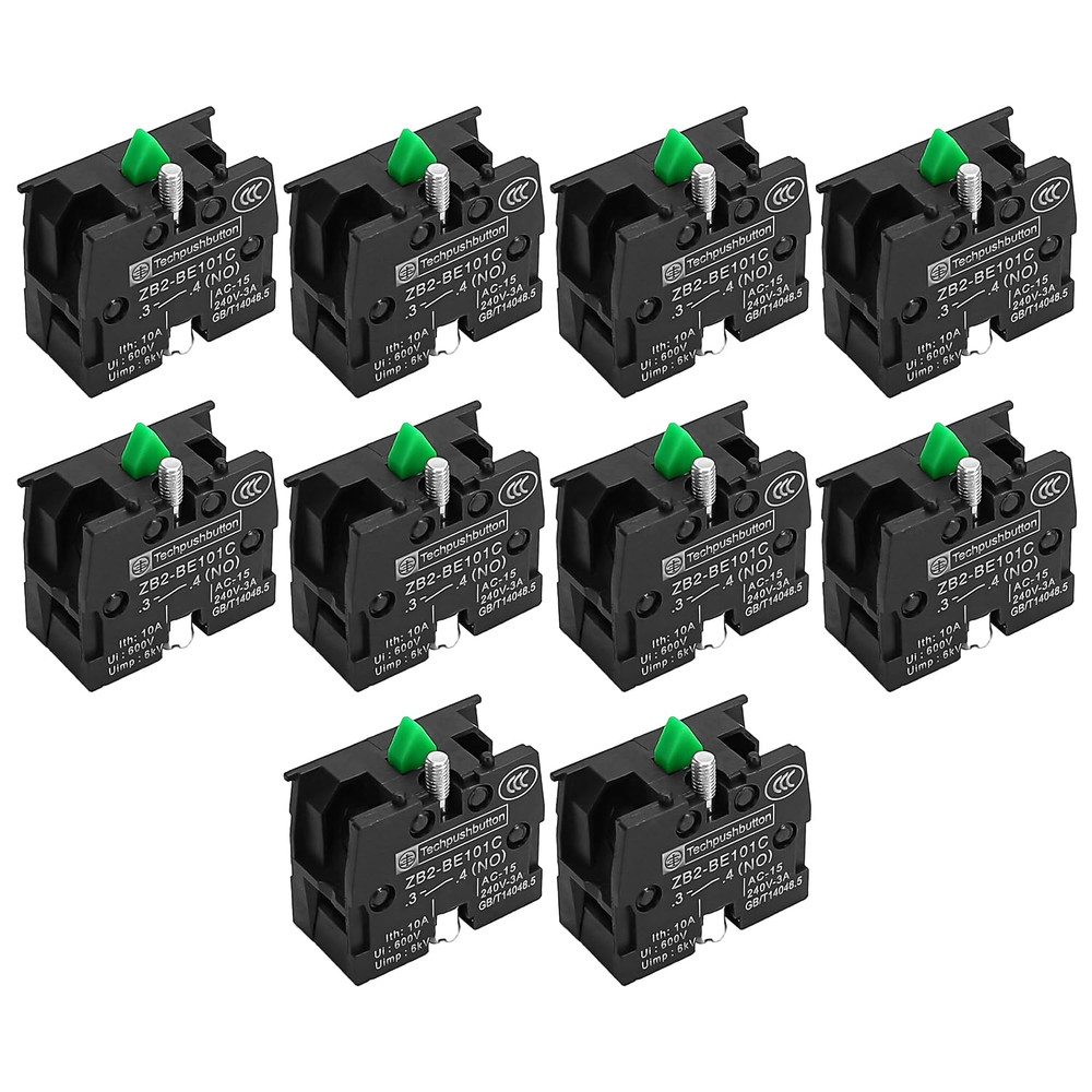 10Pcs ZB2-BE101C NO/ZB2-BE102C NC Contact Block Momentary Push Button Switch