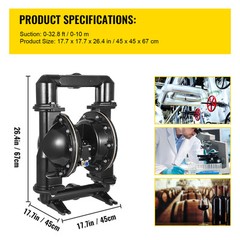 Air-Operated Double Diaphragm Pump 2″ Inlet Outlet Petroleum Fluid 140GPM