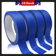 4Roll Premium Blue Painters Masking Tape 0.94in x 22yd No Residue Easy Removal D