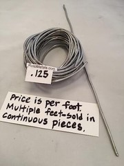 Zinc Wire 99.9% Pure 0.125 inch Diameter 3 feet