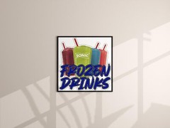 FROZEN DRINKS | Laminated Vinyl Decal Sticker Label