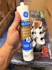 GE Advanced Silicone 2 Window and Door BLACK Silicone Caulk 10.1 oz – Pack of 12