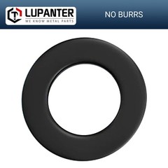 Corrosion Resistant 1/4″ Washers – 50 Pack Black Flat Washers in Stainless Steel