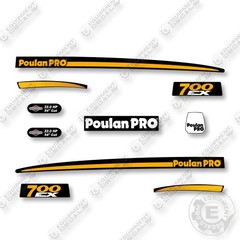 Poulan Pro 700EX Decal Kit Lawn Tractor- Aftermarket Kit