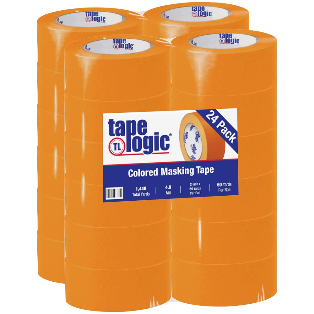 Tape Logic® Masking Tape, 4.9 Mil, 2″ X 60 Yds., Orange, 24/Case