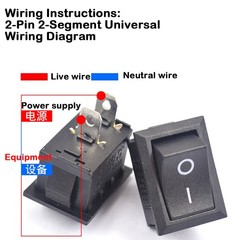2/3/4/6 Position Rectangular Rocker Switch 250V 16A/30A KCD1/3/4 ON OFF
