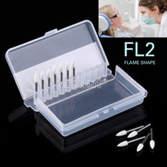 AZDENT Dental Polishing Stones Flame FL2 FG Burs Arkansas Stone Meta CW1064