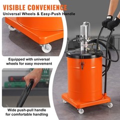 VEVOR Grease Pump Air Operated Grease Pump 10 Gallon 13 ft Hose Grease Bucket