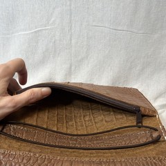 Planner Perfect Traveler’s Notebook Wallet w/ Purse Strap – Brown Alligator Skin