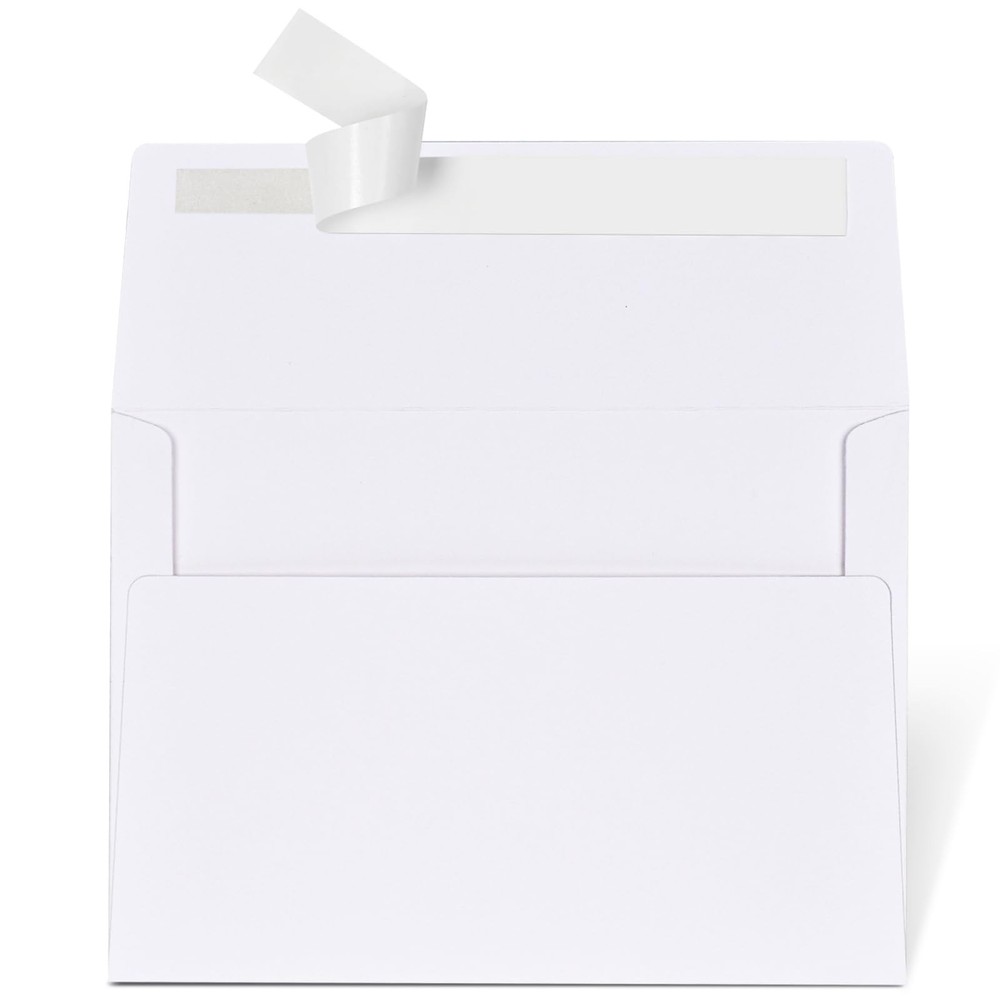 50 Packs 5×7 Envelopes, A7 White A7(5.25×7.25 in) – 50 Pack,