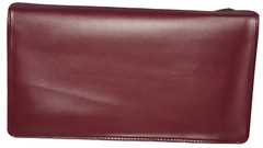 Burgundy Vinyl Checkbook Cover Standard Top Stub 6- 1/4″ x 3-3/8″ New
