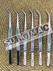 6 Pcs Dental Cotton Tweezer Plier Forceps Stainless Steel Dental Instruments MAC