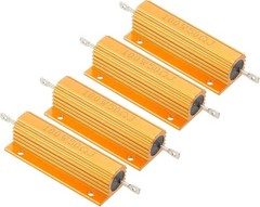 100W 50 Ohm Aluminum Shell Resistor, 4 Pack Aluminum Housing Wirewound Resistor