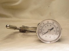 0-120 Degrees stainless Steel Thermometer analog panel mount C F temperature gag