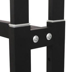 6-Arm Black Clothing Retail Rack Adjustable Iron Garment Display Rack w/Wheels