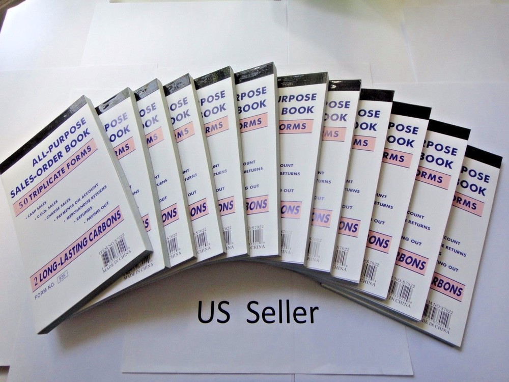 12X-2 Part Carbon Sales Order Books Receipt form 50 sets Invoice 4.25″ x 6.75″