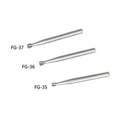 Dental Tungsten Carbide Steel Burs FG Drills Round Pear Taper Fissure Cutter