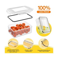 52 PCS Food Storage Containers with Lids Airtight (26 Lids & 26… FAST USA SHIP