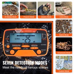 VEVOR Metal Detector for Adults Professional Gold Detector 10 in IP68 Waterproof