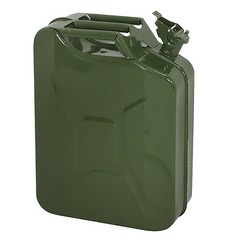 4PCS Jerry Can 5Gallon 20L Metal Steel Tank Military Style Storage Gas Can Green
