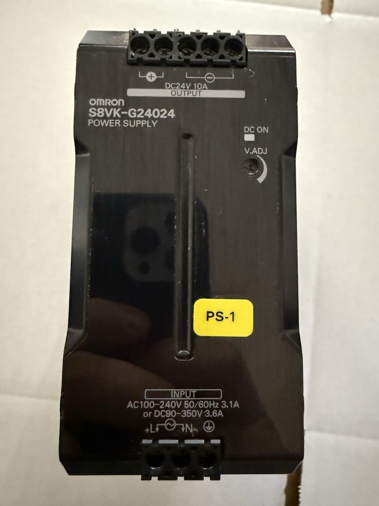 Omron S8VK-C24024 DIN Mount Power Supply 100-240VAC In, 24VDC 10A Out 240W